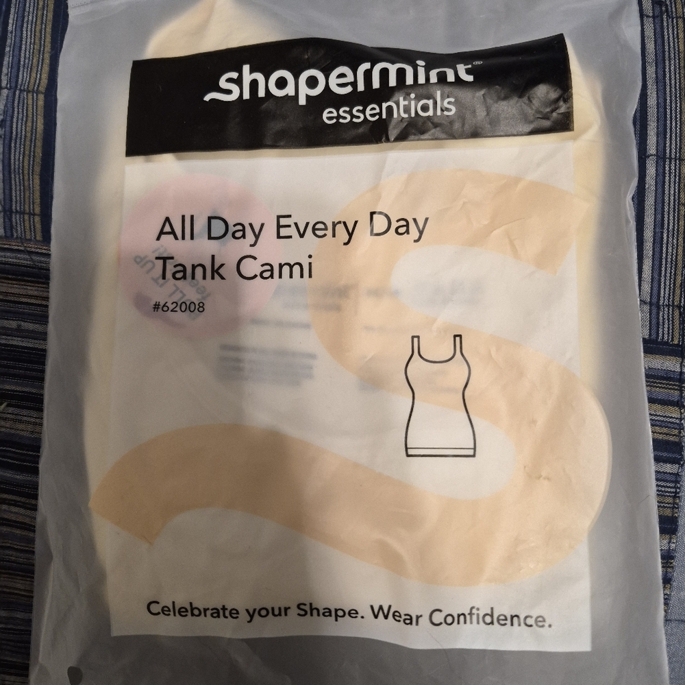 NWT Shapermint Essentials All Day Tank Cami Beige XXL